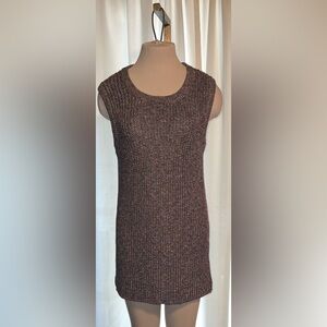 Ella Moss Sleeveless Crew Neck Multicolor Chunky Knit Tank Top Size L [A-48]